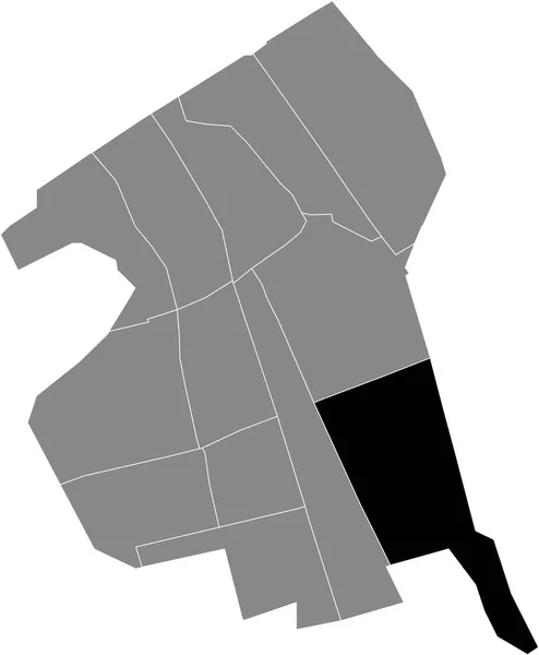 Preto Plano Branco Destaque Mapa Localização Ruiven District Dentro Cinza — Vetor de Stock