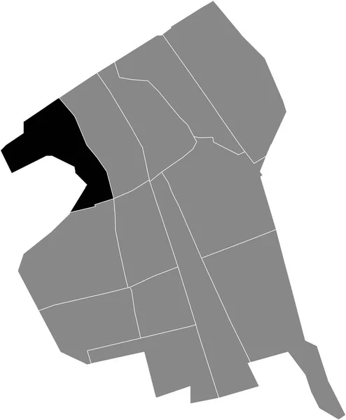 Mapa Ubicación Del Voordijkshoorn District Blanco Plano Negro Dentro Del — Archivo Imágenes Vectoriales