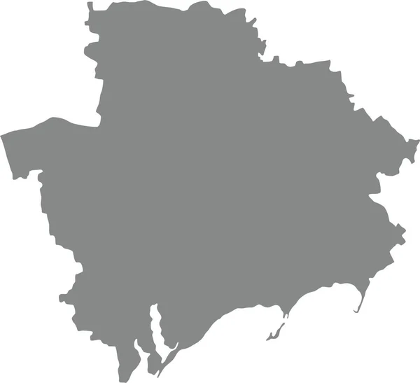 Grijze Platte Kaart Van Oekraïense Administratieve Regio Zaporizhia Oblast Ukraine — Stockvector