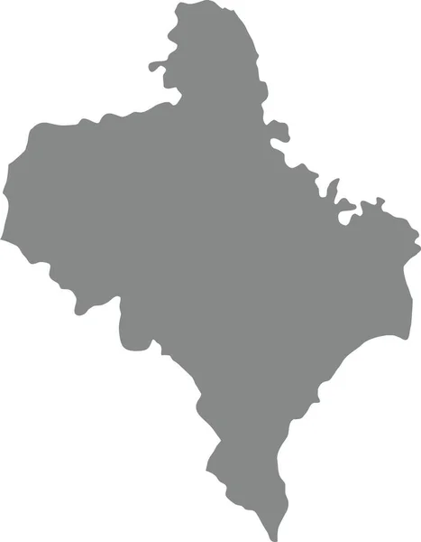 Grijze Platte Kaart Van Oekraïense Administratieve Regio Ivano Frankivsk Oblast — Stockvector