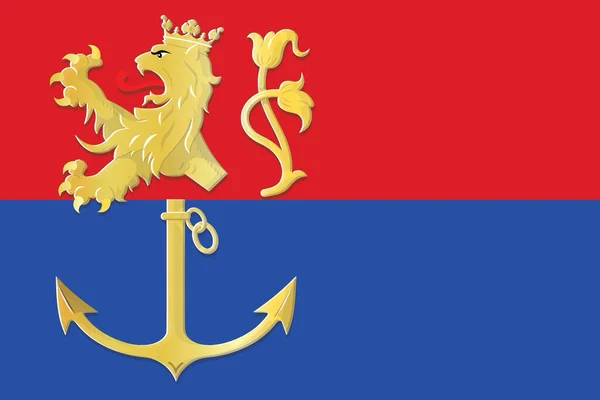Officiella Flagga Vektor Illustration Den Nederländska Regionala Huvudstaden Venlo Nederländerna — Stock vektor