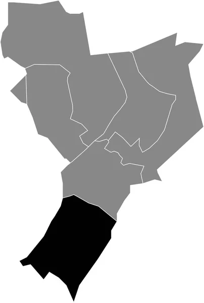 Mapa Ubicación Resaltado Blanco Negro Del Distrito Geloo Belfeld Dentro — Archivo Imágenes Vectoriales