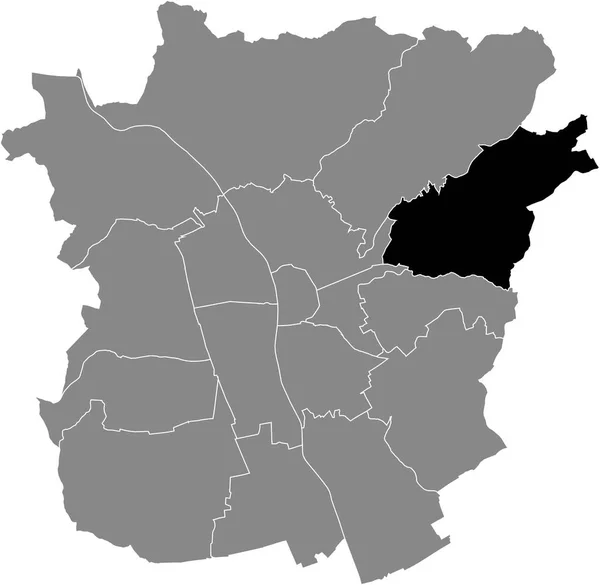 Preto Plano Branco Destaque Mapa Localização Ries District Dentro Cinza — Vetor de Stock