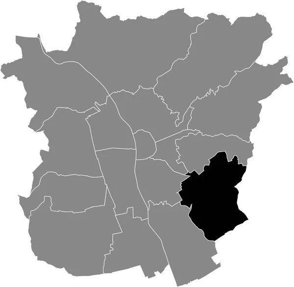 オーストリアのグラーツの灰色の行政地図の中のピーター地区 — ストックベクタ