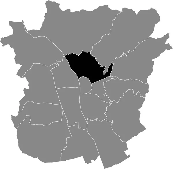 Mapa Ubicación Del Geidorf District Blanco Negro Dentro Del Mapa — Archivo Imágenes Vectoriales