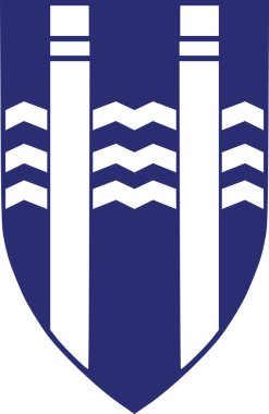 İzlanda 'nın başkenti REYKJAVIK, ICELAND' ın resmi arma vektör çizimi