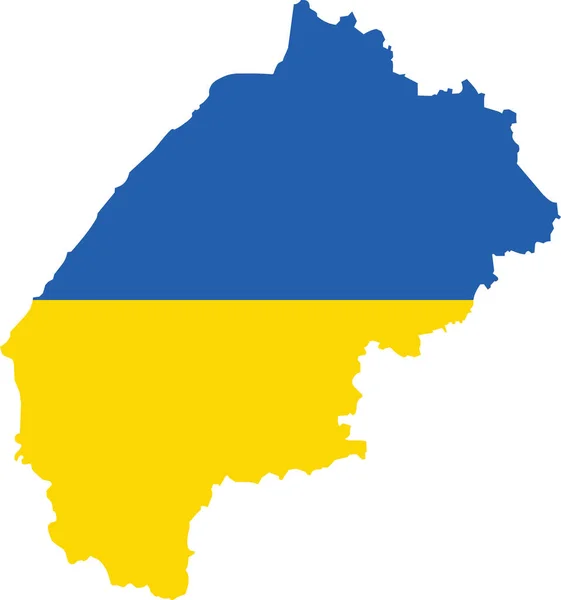 Płaska Mapa Wektorowa Ukraińskiego Obszaru Administracyjnego Lviv Oblast Połączeniu Oficjalną — Wektor stockowy