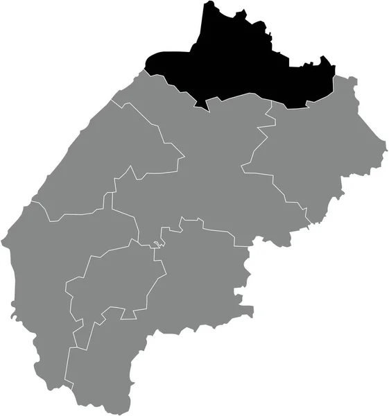 Carte Localisation Chervonohrad Raion Intérieur Raions Gris Carte Zone Administrative — Image vectorielle