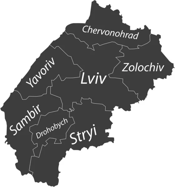 Lviv Oblast 우크라이나 구역의 Ukraine — 스톡 벡터