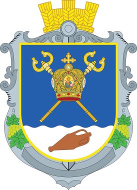MYKOLAIV OBLAST, UKRAINE Ukrayna idari alanının resmi vektör arması