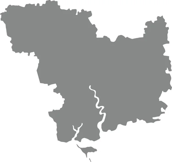Carte Vectorielle Blanc Plat Gris Zone Administrative Ukrainienne Mykolaiv Oblast — Image vectorielle