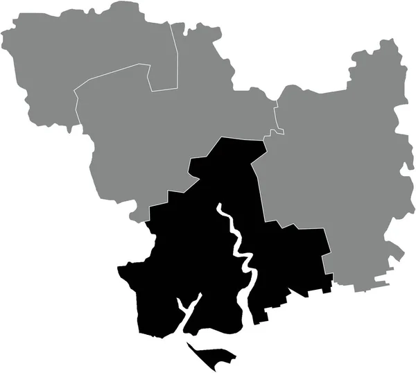 Carte Localisation Raion Mykolaiv Intérieur Des Raions Gris Carte Zone — Image vectorielle