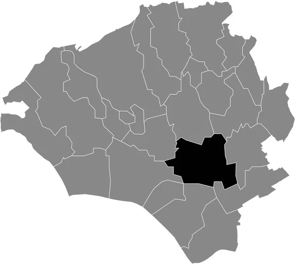 평지에는 비스바덴의 Erbenheim District 지도가 강조되어 — 스톡 벡터