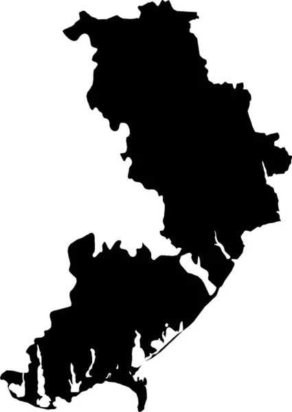 Plano Negro Mapa Vectorial Blanco Del Área Administrativa Ucraniana Odessa — Archivo Imágenes Vectoriales