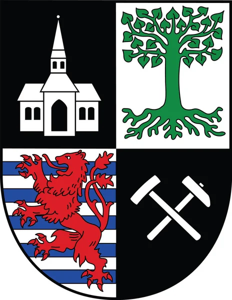 Német Regionális Főváros Gelsenkirchen Németország Hivatalos Címervektoros Ábrázolása — Stock Vector