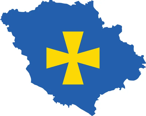 Platt Vektorkarta Över Ukrainas Administrativa Område Poltava Oblast Ukraine — Stock vektor