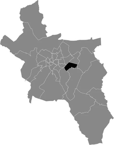 Mapa Ubicación Resaltado Blanco Negro Del Trierer Strae District Dentro — Archivo Imágenes Vectoriales