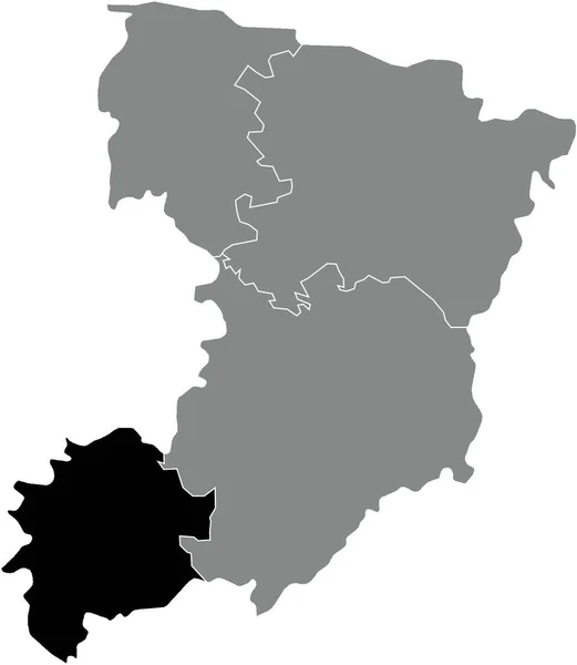 Carte Localisation Raion Dubno Intérieur Des Raions Gris Carte Zone — Image vectorielle