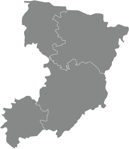 Gray Flat Blank Vector Map Raion Areas Ukrainian Administrative Area — Stok Vektör