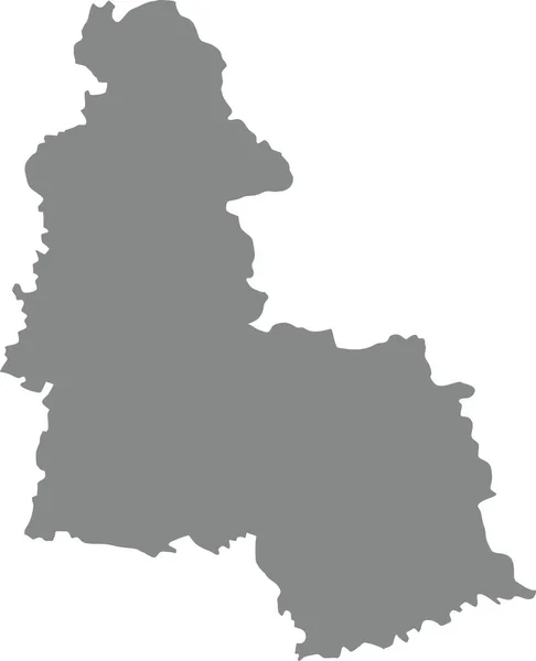 Grijze Platte Kaart Van Oekraïense Administratieve Oppervlakte Van Sumy Oblast — Stockvector