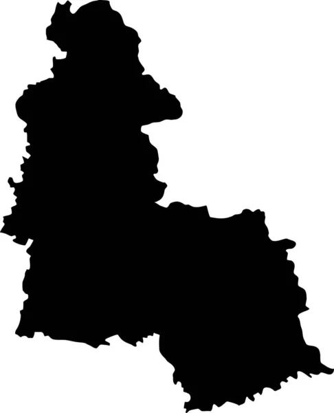 Черная Плоская Пустая Векторная Карта Украинского Административного Района Sumy Oblast — стоковый вектор