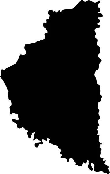 Black Flat Blank Vector Map Ukrainian Administrative Area Ternopil Oblast — ストックベクタ