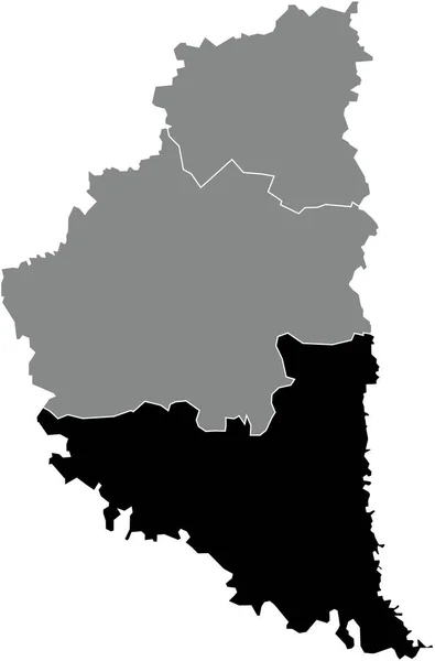 Carte Localisation Chortkiv Raion Intérieur Raions Gris Carte Zone Administrative — Image vectorielle