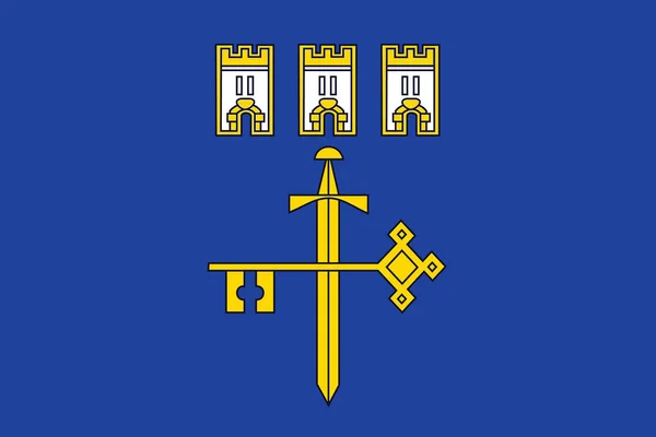 Bendera Vektor Resmi Wilayah Administratif Ukraina Ternopil Oblast Ukraine - Stok Vektor