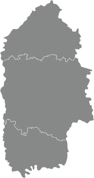 Gray Flat Blank Vector Map Raion Areas Ukrainian Administrative Area — Stockový vektor