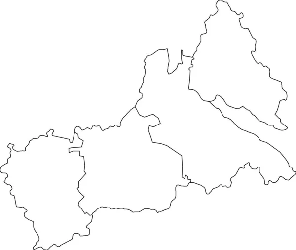 White Flat Blank Vector Map Raion Areas Ukrainian Administrative Area — Vettoriale Stock