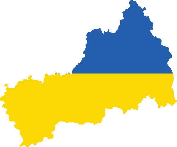 Flat Vector Map Ukrainian Administrative Area Cherkasy Oblast Combined Official — Wektor stockowy