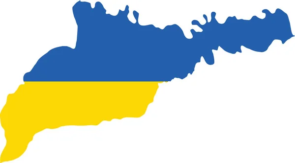 Flat Vector Map Ukrainian Administrative Area Chernivtsi Oblast Combined Official — Wektor stockowy