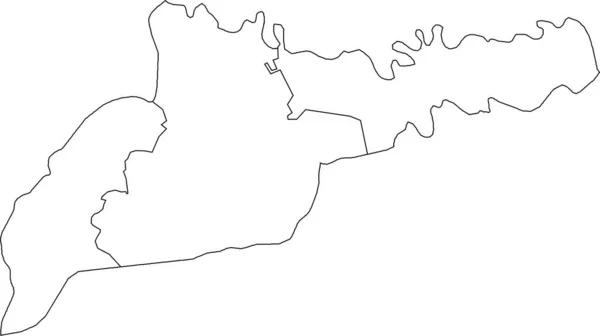 White Flat Blank Vector Map Raion Areas Ukrainian Administrative Area — Stok Vektör