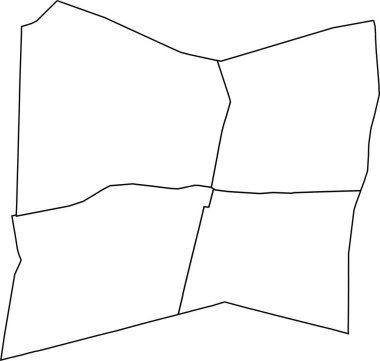 9. ARONDISSEMENT (DE L 'OPRA), PARIS, FRANCE' ın beyaz düz boş vektör idari haritası