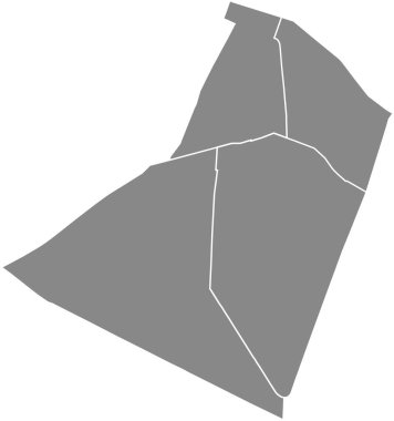 6th ARONDISSEMENT 'nin (DU LUXEMBOURG), PARIS, FRANCE ve kendi çeyrekliklerinin siyah sınır çizgileri