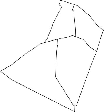 6th ARONDISSEMENT (DU LUXEMBOURG), PARIS, FRANCE 'ın beyaz düz boş vektör idari haritası