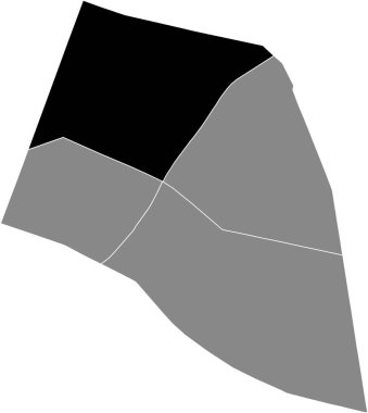 Du Tapınağı 'nın gri yönetimsel haritasında (Du Tapınağı) ARTS-ET-MTIERS QuARTER' ın siyah düz çizilmiş konum haritası, Paris, Fransa