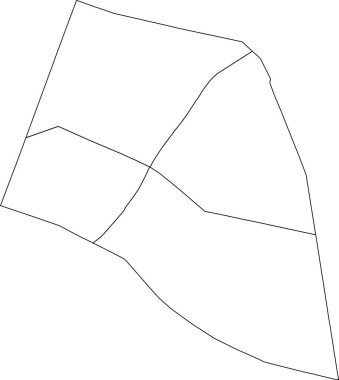 3RD ARONDISSEMENT (DU TEMPLE), PARIS, FRANCE 'ın beyaz düz boş vektör idari haritası