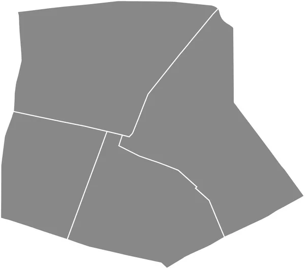 Gray Flat Blank Vector Administrative Map 10Th Arondissement Entrept Paris — Stockvektor