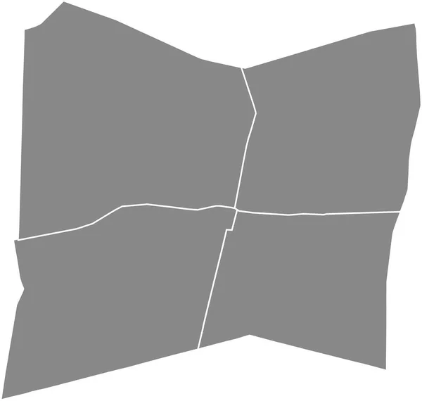 Gray Flat Blank Vector Administrative Map 9Th Arondissement Opra Paris — Stockový vektor