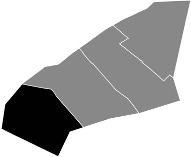 17. arrondissement 'in gri idari haritası (des Batignolles-Monceau), Paris, Fransa