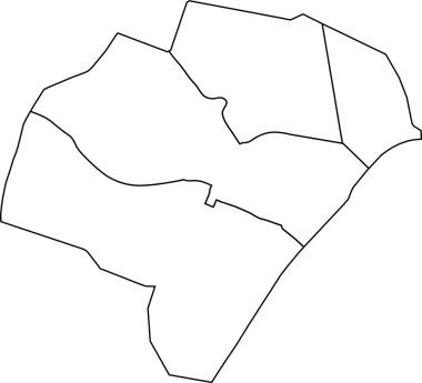 16. ARONDISSEMENT (DE PASSY), PARIS, FRANCE 'ın beyaz düz boş vektör idari haritası