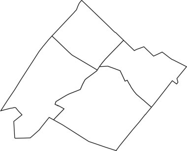 15. ARONDISSEMENT (DE VAUGIRARD), PARIS, FRANCE 'ın beyaz düz boş vektör idari haritası