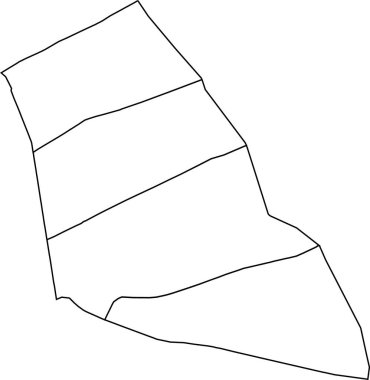 Beyaz düz boş vektör idari haritası 11. ARONDISSEMENT (DE POPINCOURT), PARIS, FRANCE