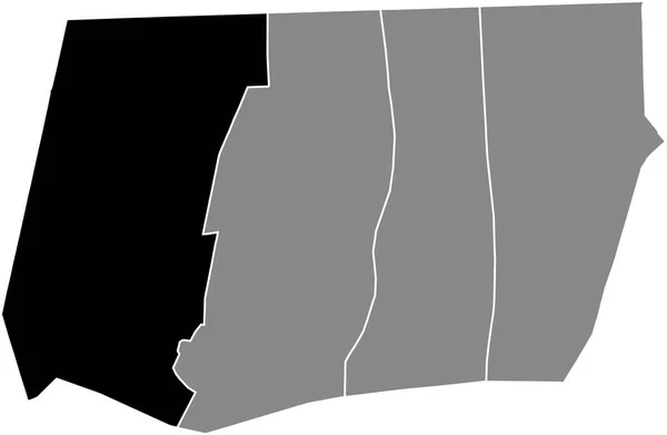 Mapa Ubicación Resaltado Blanco Negro Del Barrio Grandes Carrires Dentro — Vector de stock