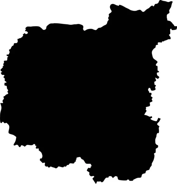 Black Flat Blank Vector Map Ukrainian Administrative Area Chernihiv Oblast — Stok Vektör