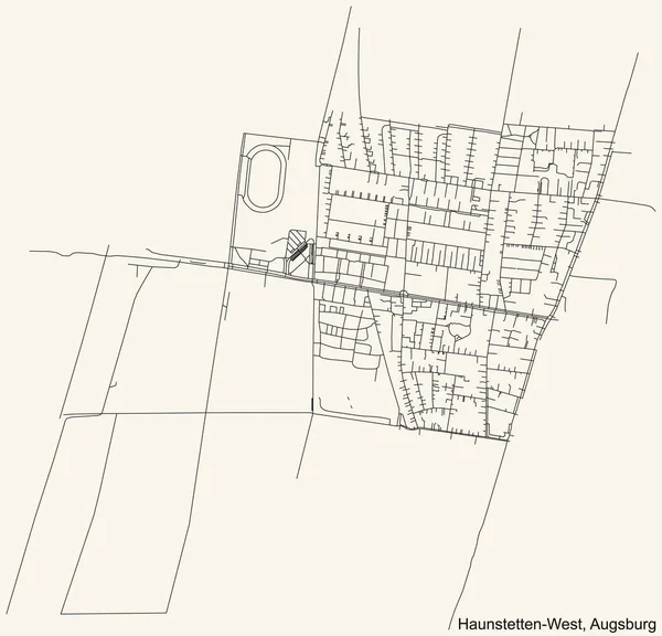 독일의 아우크스부르크에 Haunstetten West District 독일의 아우크스부르크 — 스톡 벡터
