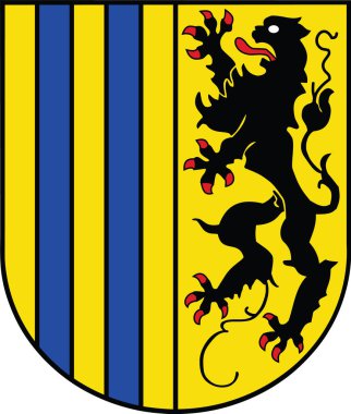 Official coat of arms vector illustration of the German regional capital city of CHEMNITZ, GERMANY