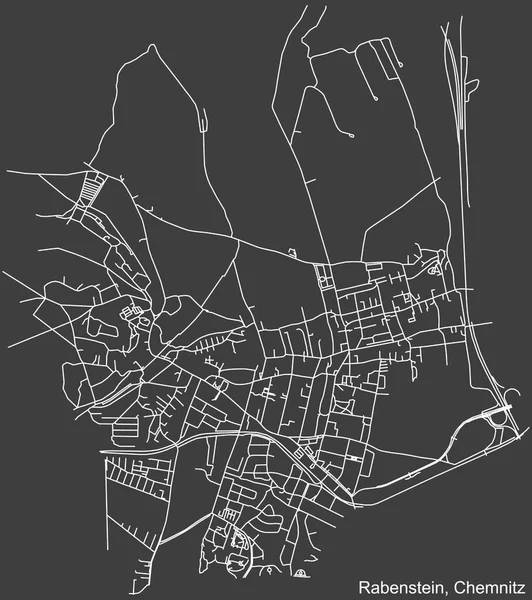 Alman bölgesel başkenti Chemnitz, Almanya 'nın RABENSTEIN DISTRICT' in şehir caddelerinin haritası