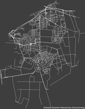 Alman bölgesel başkenti Braunschweig, Almanya 'nın SDSTADT-RAUtheIM-MASCHERODE DISTRICT' in açık yol haritası